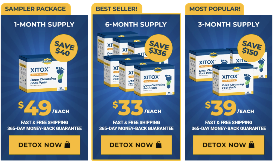Xitox Foot Pads Pricing