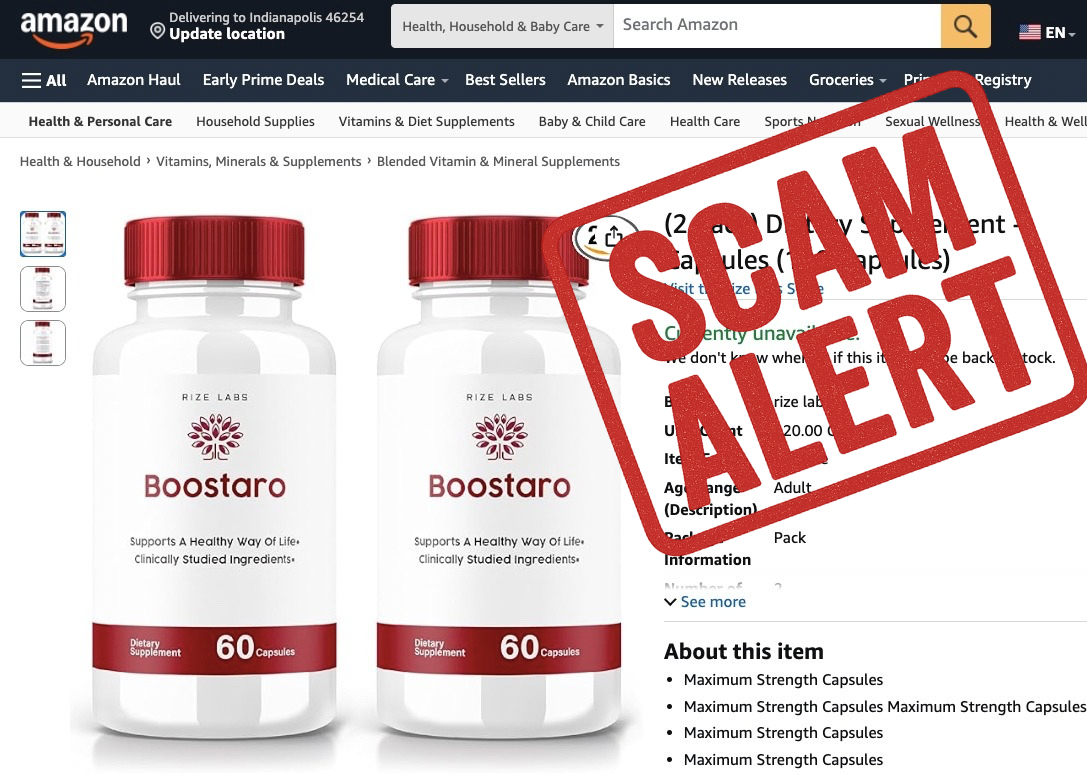 Boostaro Scam Alert